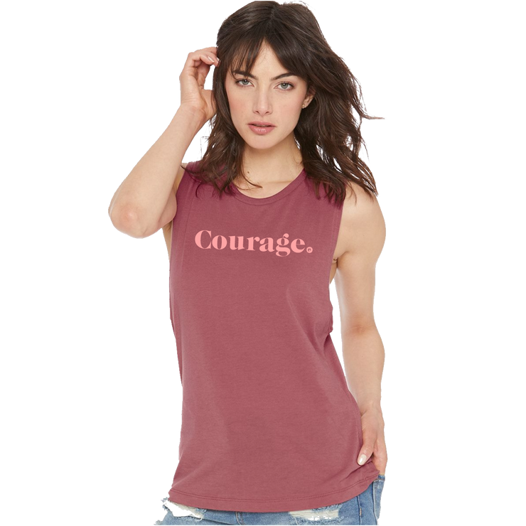 Courage Women’s Muscle Tank - Smoked Paprika